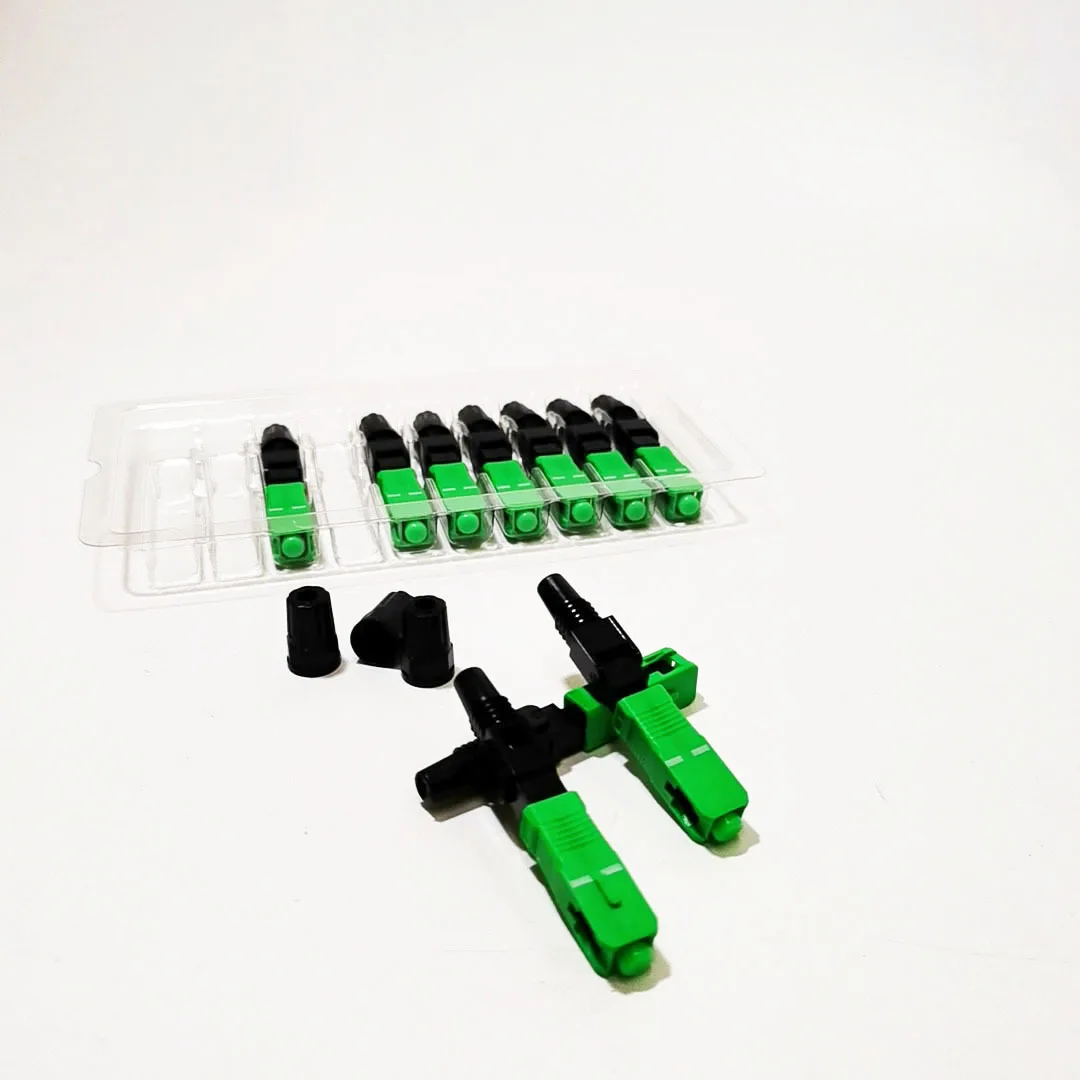 Fiber Optic Fast Connector SC-APC Fiber Optic Adapter Single Mode FTTH Field Assembly Fiber Quick Connector