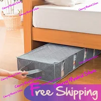 Non Woven Blanket Clothes Storage Bag Bed Bottom Clothes Organizer Large Capacity Non Woven Quilt Moisture Proof Foldable Bags 1