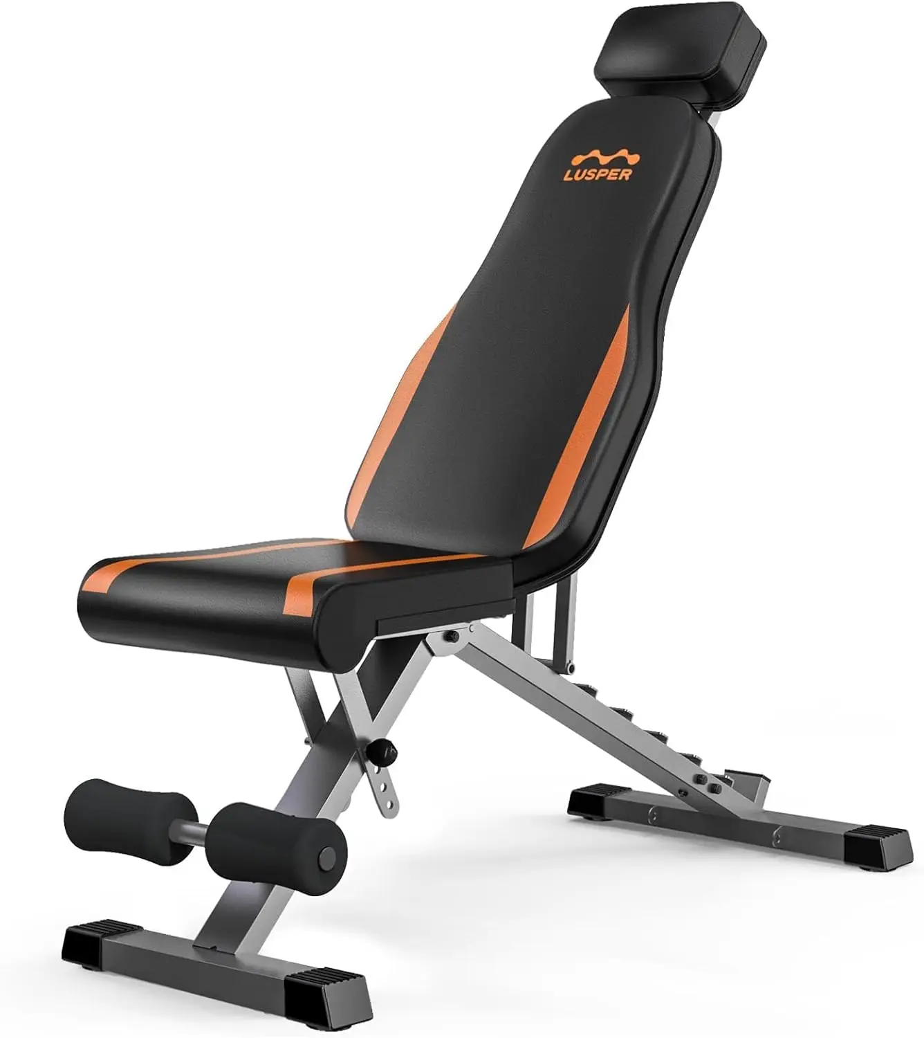 Adjustable Weight Bench Foldable-660/800 Lb Stable Workout Bench, Extended head and neck protection design, 3 Sec Fast
