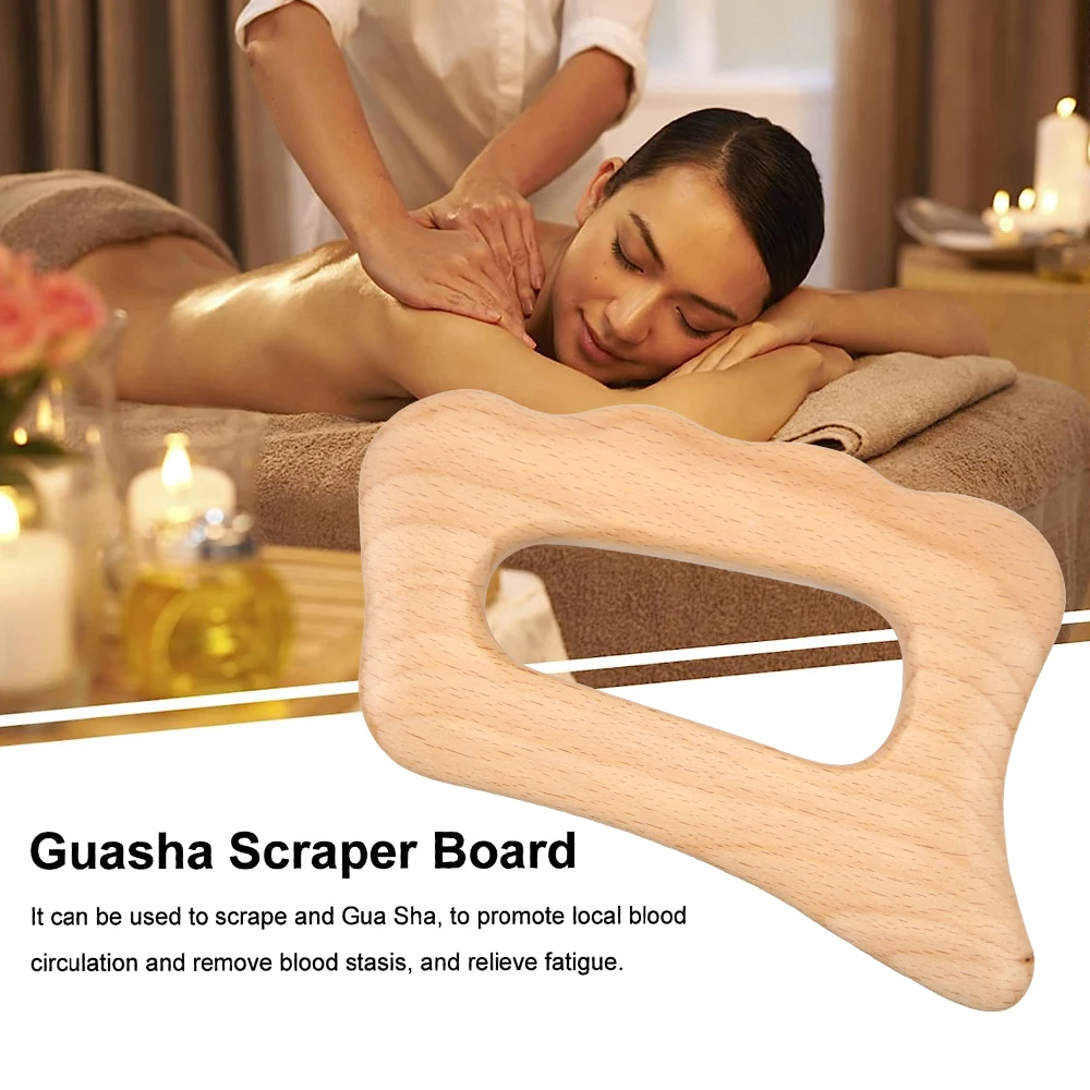 Wood Guasha Massage Scraping Tool for Soft Tissue Scraping, Massage Tool, Physical Therapy Stuff,Used for Back, Legs, Arms,Neck