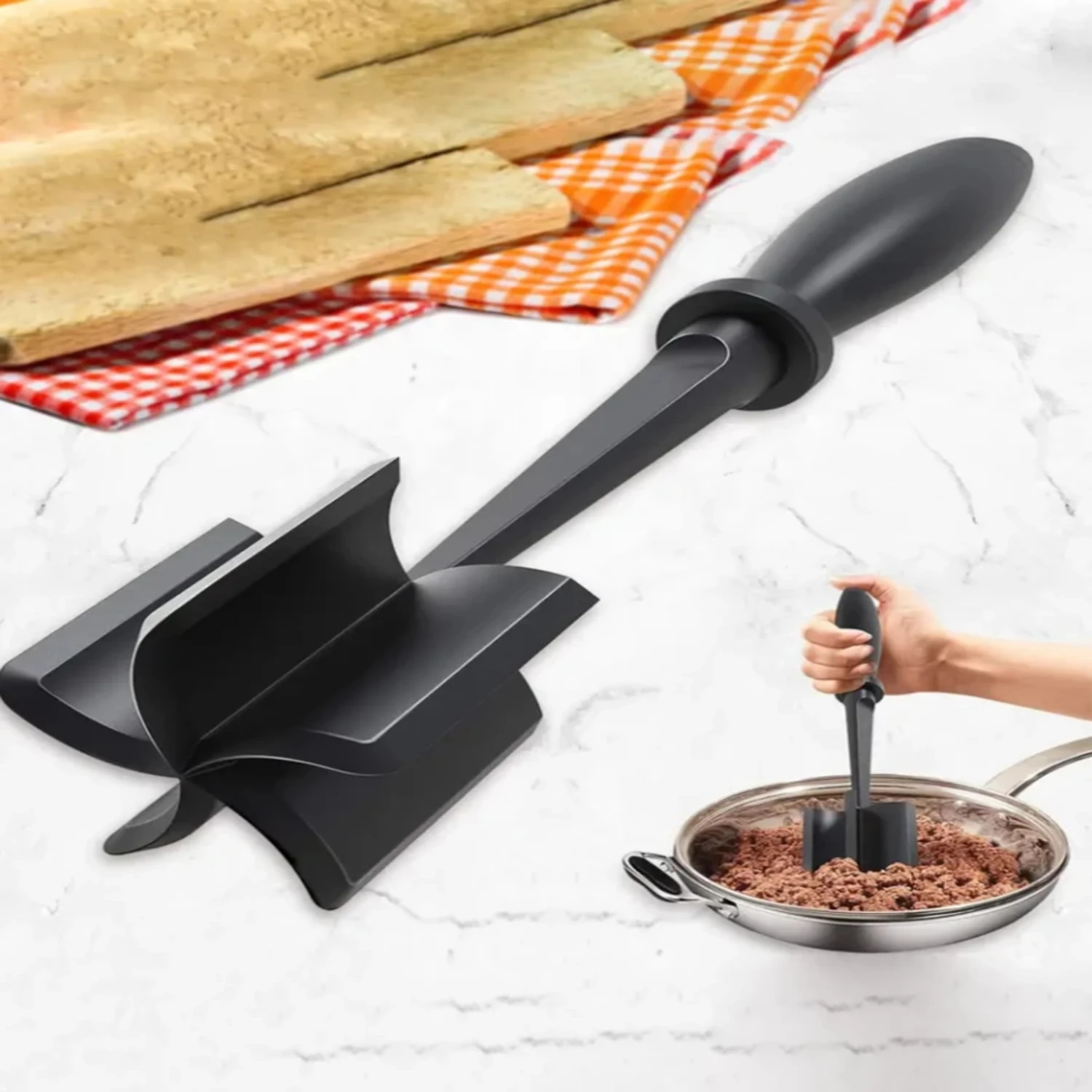 1pc Meat Chopper Heat Resistant Pulverizer Suitable  Hamburger Meat Ground Beef Smasher Shredder Meat Masher Grinder 2