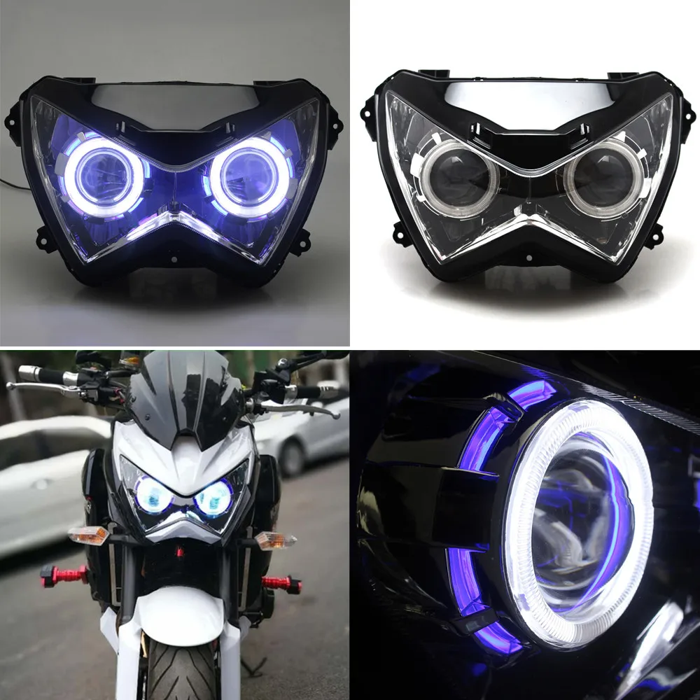 

Motorcycle Headlamp HID Bi-Xenon Projector Headlight Assembly Faros Led Para Moto For Kawasaki Z800 Z250 Z300 2013-16 Head Light