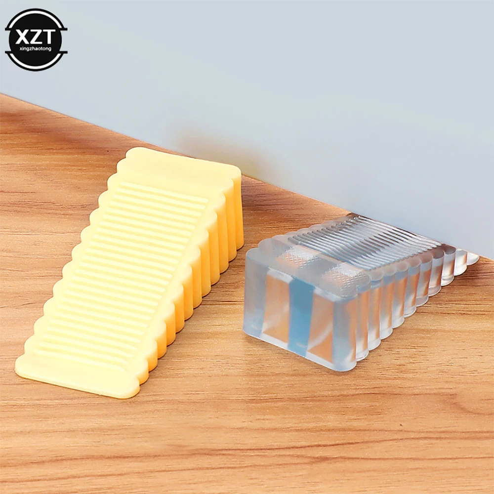 Rubber Door Stopper 1pc Silicone Anti-collision Safety Door Stopper 4-26mm Joints Household Improvement Accessories silicone door stopper door stopper bumpers door stopper silicone rubber bumpers