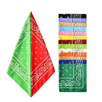 Paisley Cashew Flower Bandana Polyester Square Scarf Hip Hop Outdoor Riding UV Protection Mask Man Woman Hijab Scarves Wholesale 2