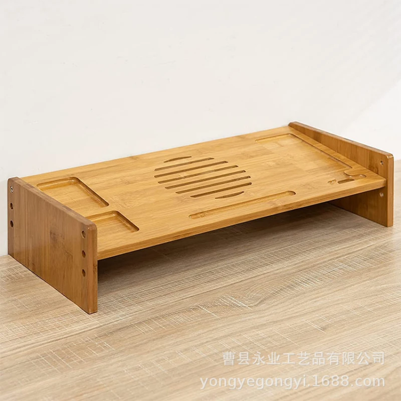 나무 컴퓨터 모니터 패드, 높은 선반 노트북, 높은 베이스, 사무용품, 휴대폰 높은 스탠드