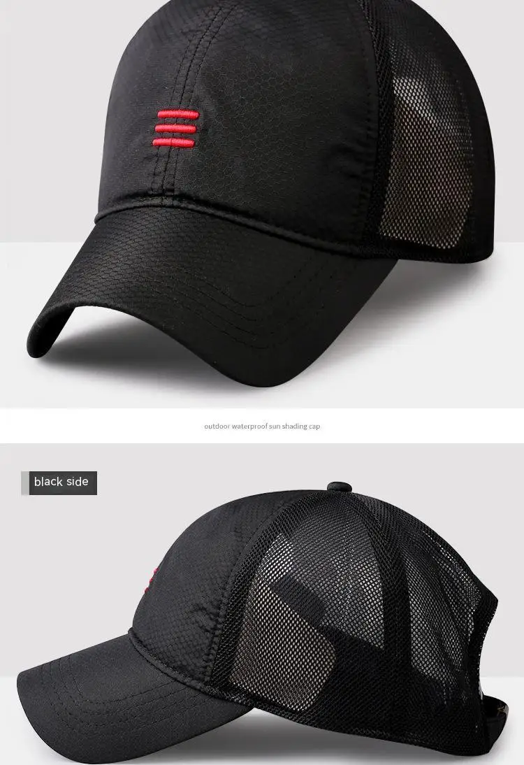 Oversize Big Head Man Plus Size Baseball Cap Spring Summer Thin Fabric Mesh Sun Hat Male Snapback M 55-59cm L 60-64cm
