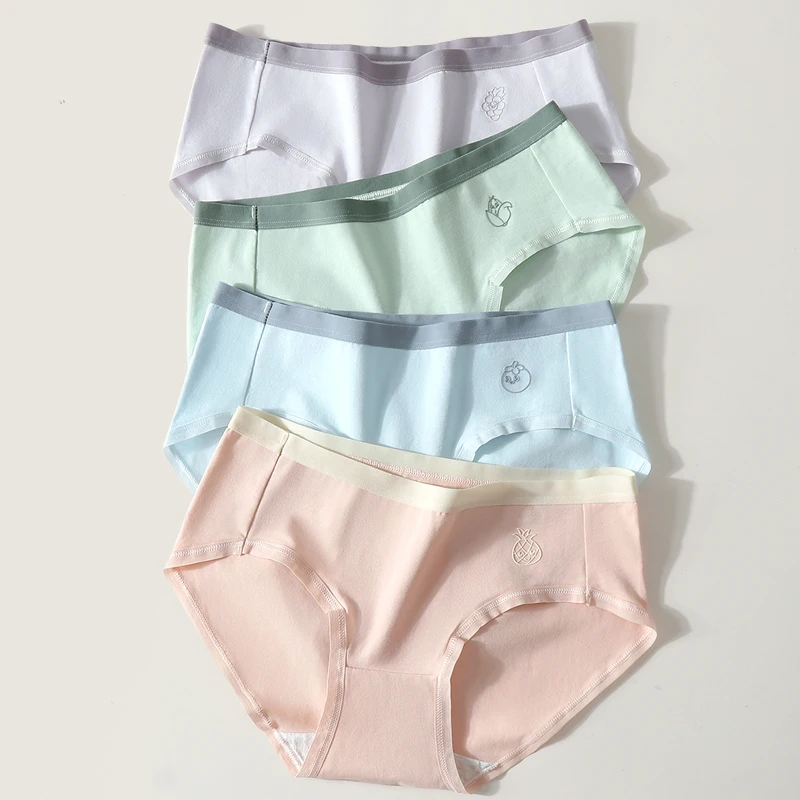 7Pcs/5Pcs Women Panties Comfort Cotton Sexy Breathable Female Underwear Seamless Ladies Low Waist Lingeries Cute Girls Briefs