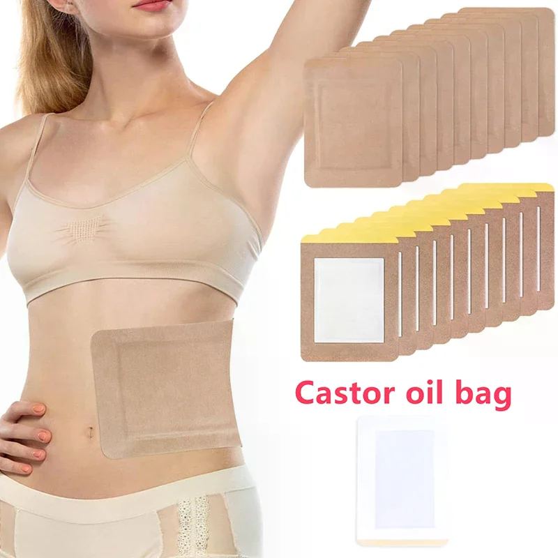 Replacement Disposable Castor Oil Pack Self-Adhesive Universal Adhesive Navel Stickers Seepage Resistant Belly Button Protectors