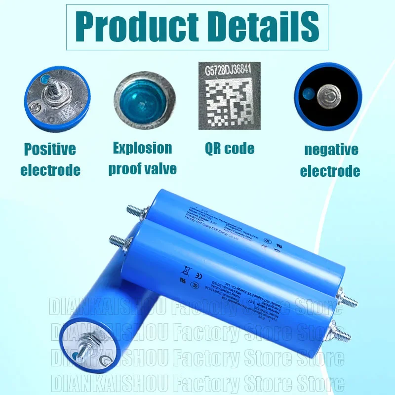 Grade A 3.2V 20Ah 30Ah 32Ah LiFePO4 battery C40 C46 phosphate Cell for 12V 24V 4