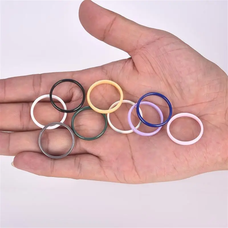 Anelli in ceramica liscia da 3 mm per donna uomo Gioielli colorati impermeabili Regalo di nozze minimalista Non sbiadisce mai Anello di coppia all'ingrosso - immagine 3