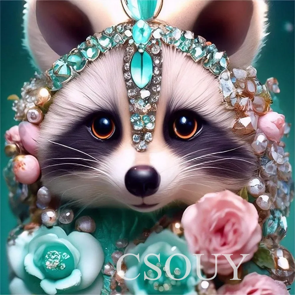 

Набор для алмазной вышивки «пыль», картина с кристаллами 5D «сделай сам», вышивка крестиком с изображением животных, мозаика розового цвета для домашнего декора