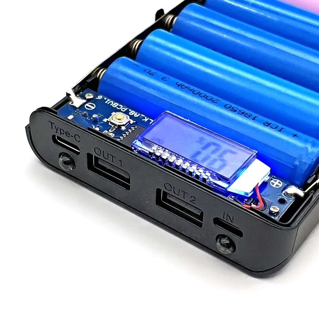 DIY Power Bank 18650 Battery Case Power Bank Battery Storage Box Powerbank Box Charger Shell Case 8*18650 Micro Type-c Interface battery storage box power bank case battery power bank box power bank