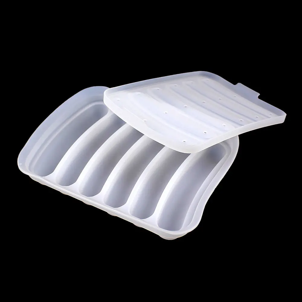DIY Silicone Sausage Mold with Lid for Baby Food and Hot Dog Making