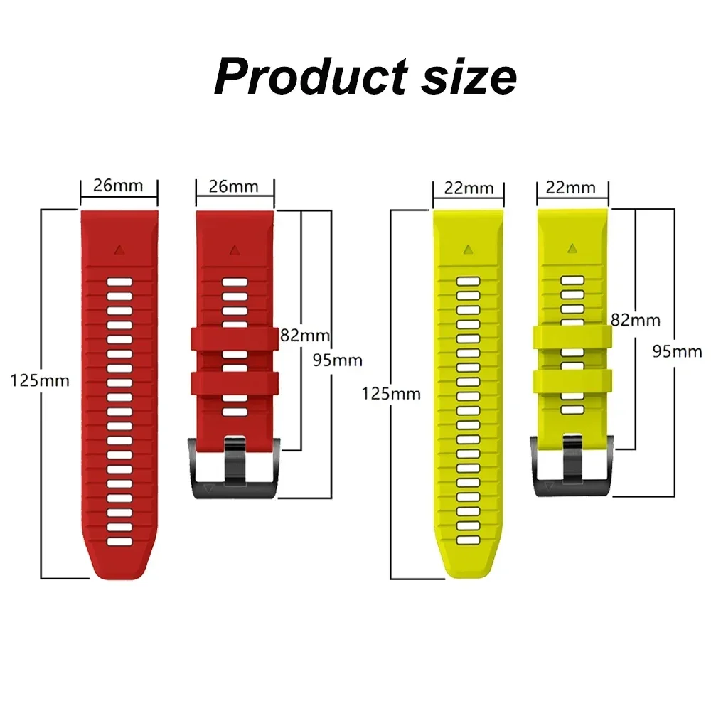 Sport Silicone Strap - QuickFit 22/26mm Watchband Bracelet