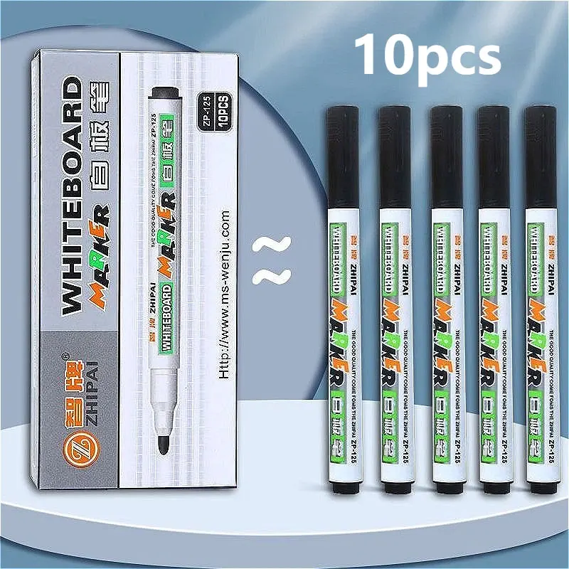 10pcs 문구 지울 수있는 화이트 보드 화이트 보드 마커 건식 지우기 마커 교실 용품 칠판 노트 번호 매기기 도구