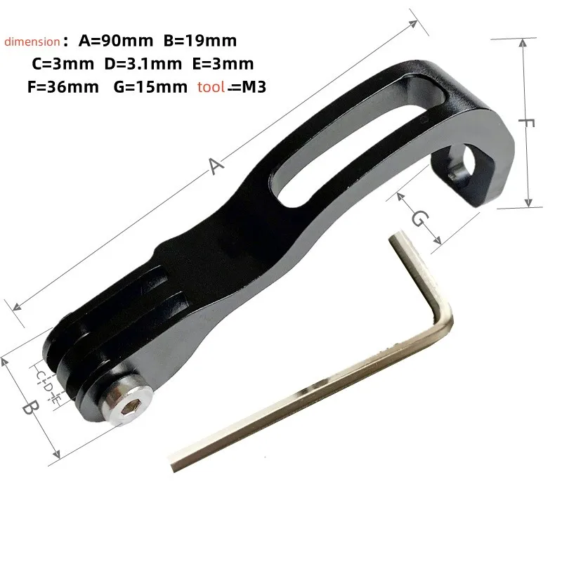 

Folding Front Fork Light Frame, Bicycle Light Extension Bracket, Motion Camera Base, Aluminum Alloy Extension Accessories