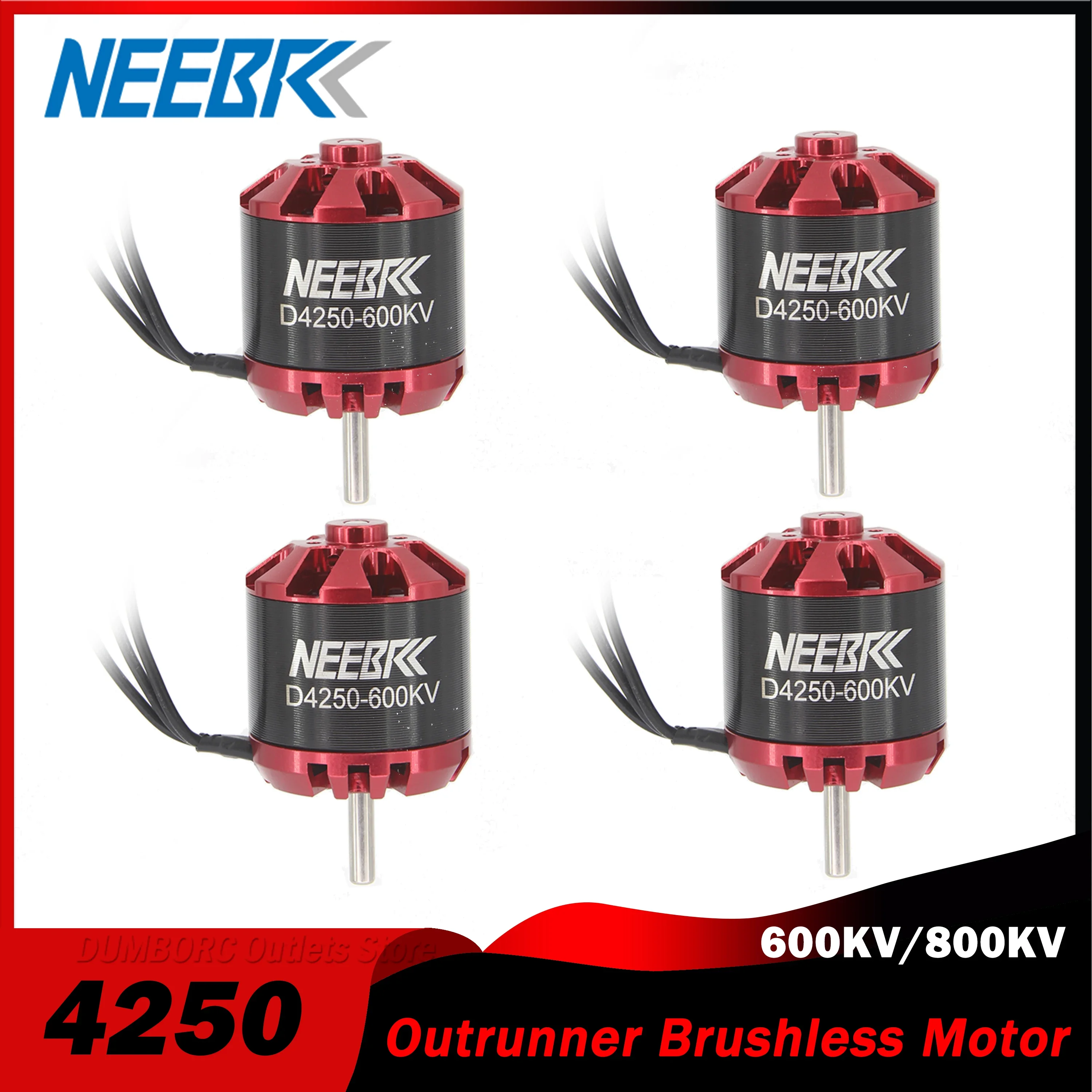 Motor Sin Escobillas D4250 800kv 3-7s Para Ala Fija Rc Fpv | Envío Gratis