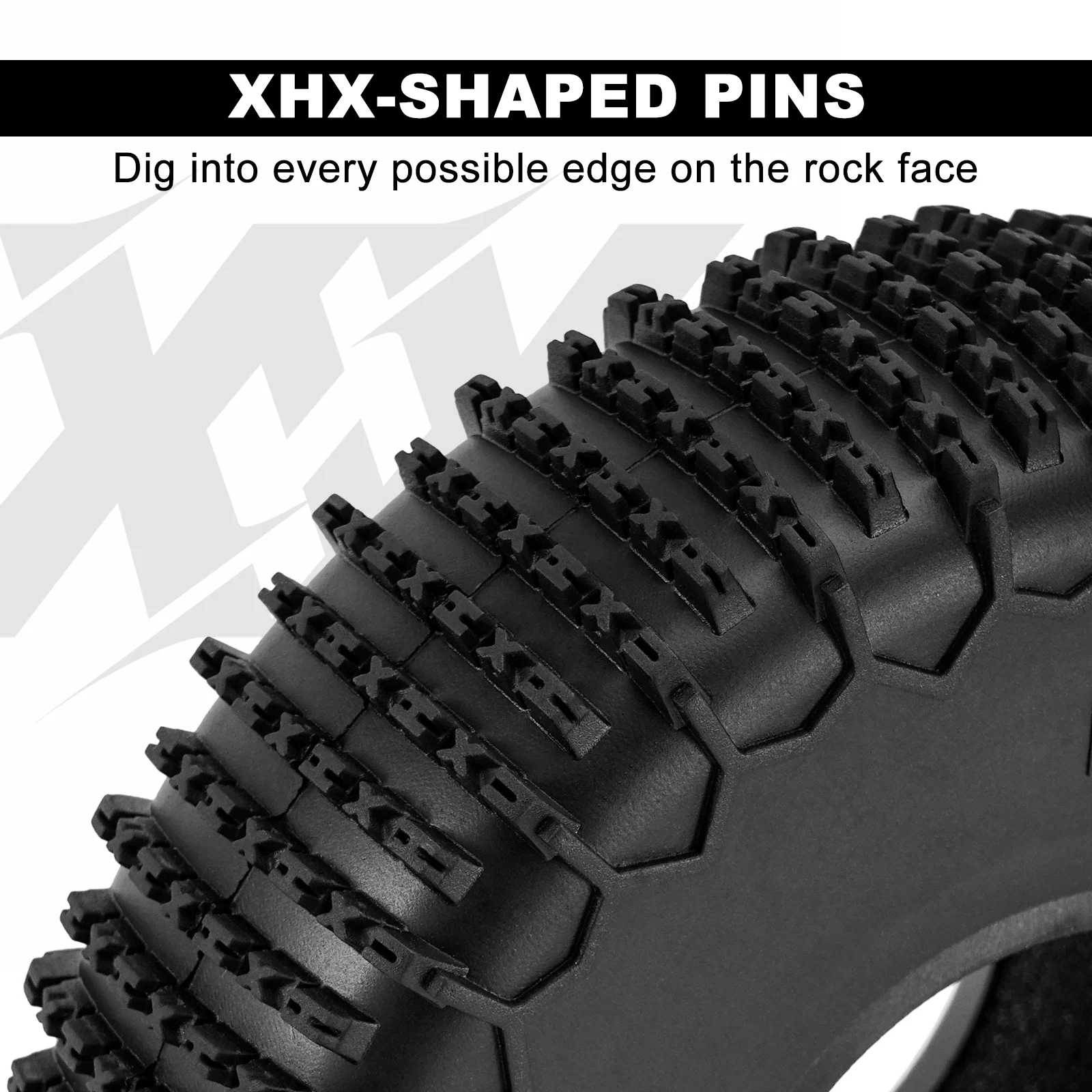INJORA S5 122*36mm 1.9" XHX Pin Wheel Tires for 1/10 RC Crawler Car (T1923) 3