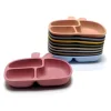 Silicone Baby Dinner Plate Food Grade Baby Supplement Bowl Set Children's Divided Dinner Plate Suction Cup One Piece 1