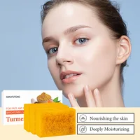 Savon artisanal au curcuma, citron, gingembre et acide kojique, 100g, 1/4 de barre, pour une peau éclatante, exfoliant et éclaircissant 6
