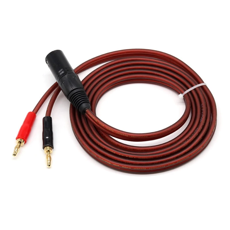 XLR-바나나 스피커 케이블, XLR 3핀 듀얼 바나나 플러그 오디오 케이블, XLR3 Pro Hifi에 대한 금도금 4Mm 플러그