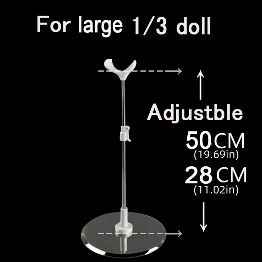 Stainless Steel Doll Display Stand Adjustable 1/3 1/4 1/6 1/8 Doll Bracket Support Toy Hobbies Metal Holder Figure Models Holder