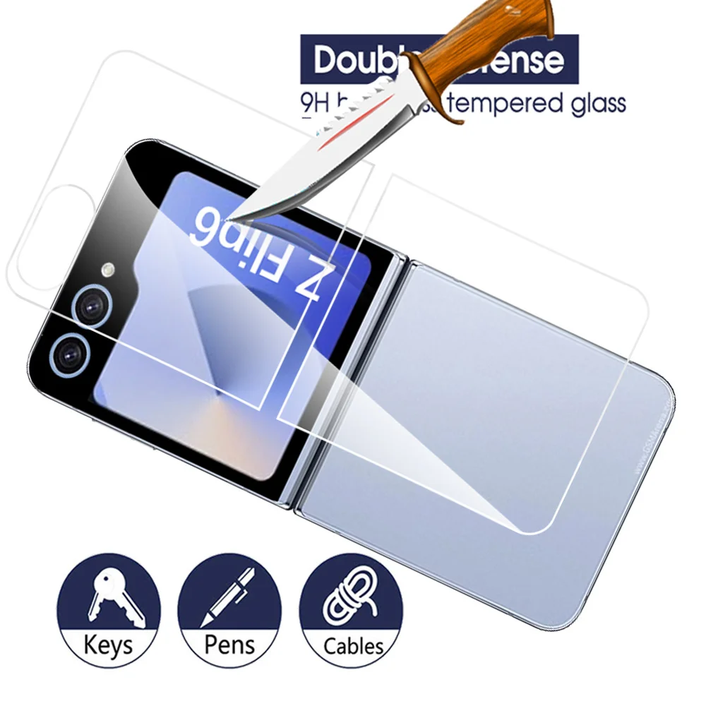 Premium 3-in-1 Tempered Glass Camera Lens Protector Case