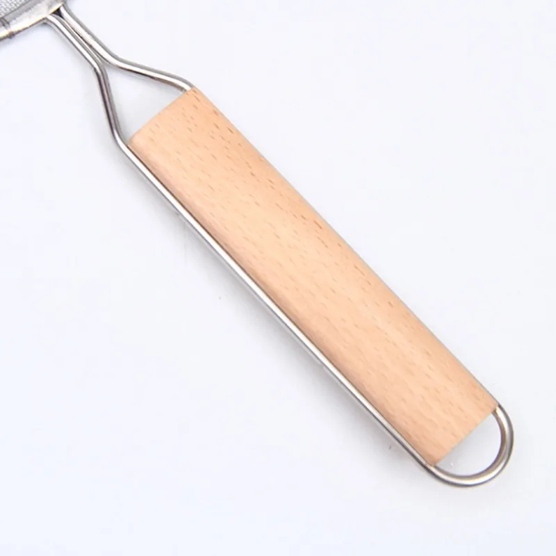 Stainless Splatter Screen Mesh Pot Cover Silver Oil Frying Pan Lid With Wooden Handle Cooking Kitchen Tools Accessories kitchen splatter screen kitchen splash guard