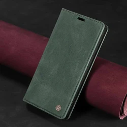 Leather Flip Wallet Cover - Elegant Design for Honor X9c Smart (J4 - Green)