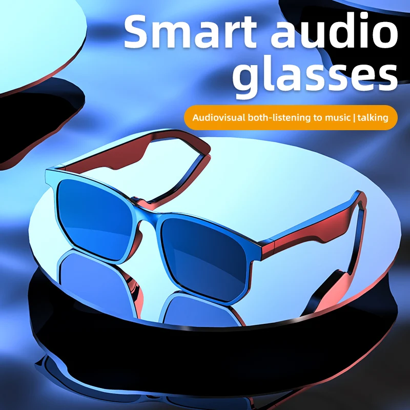 

Умные аудио-очки, костная проводимость, беспроводные наушники Bluetooth, уличные спортивные водонепроницаемые стерео солнцезащитные очки с микрофоном