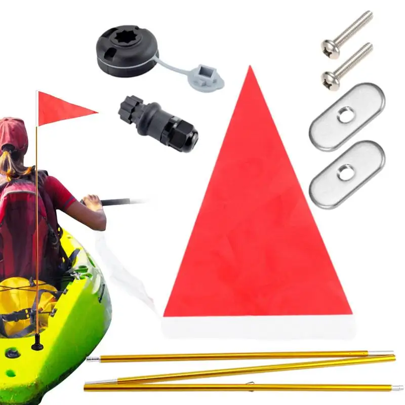 Kayak Flag Kayak Safety Flag Pole Boat Flag Pole Kit Easy Installation