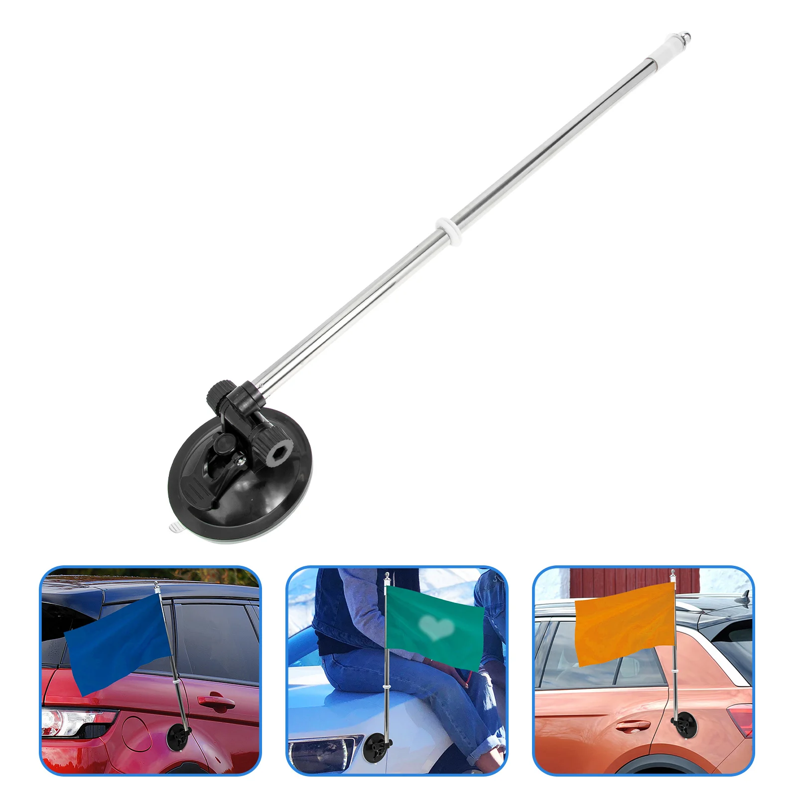 

Flag Pole Car Holder Flagpole Suction Mount Cup Bracket Truck Window Poles House Telescopic Boat Vehicle Universal Outdoor mast