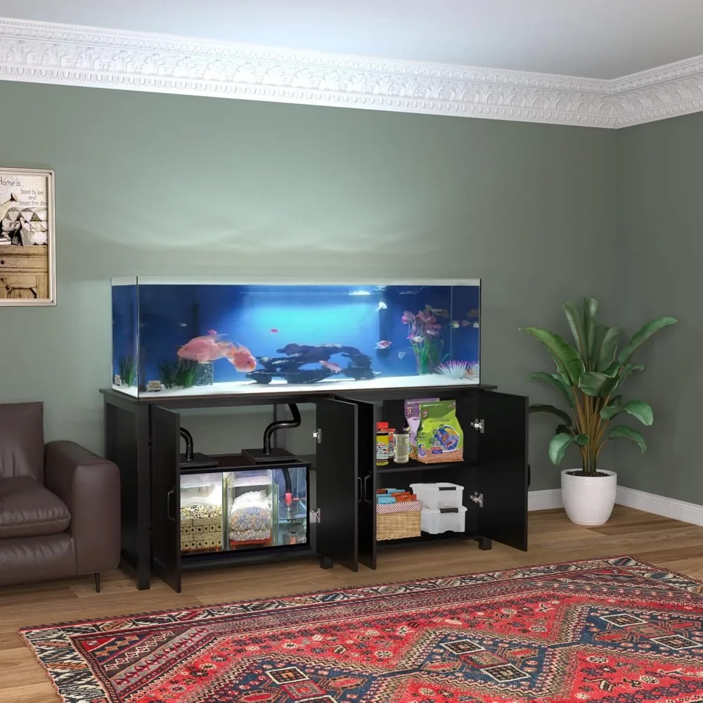 100-150 Gallon Fish Tank Stand, 120 Gallon Tank Stand with 60"*24" Tabletop Fits Volumns Aquariums,2200LBS Capacity Heavy Duty