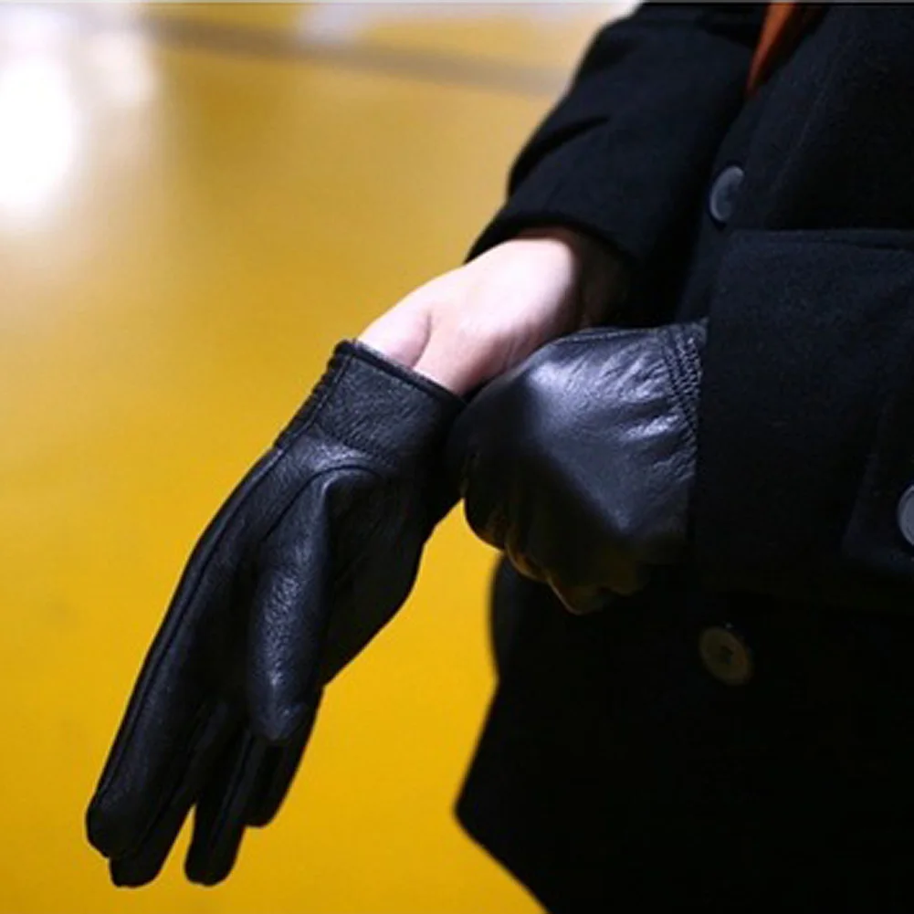 

New Cold Weather Sheepskin Leather Gloves Anti-Slip Windproof Sports Gloves for Outdoor Fishing Trip