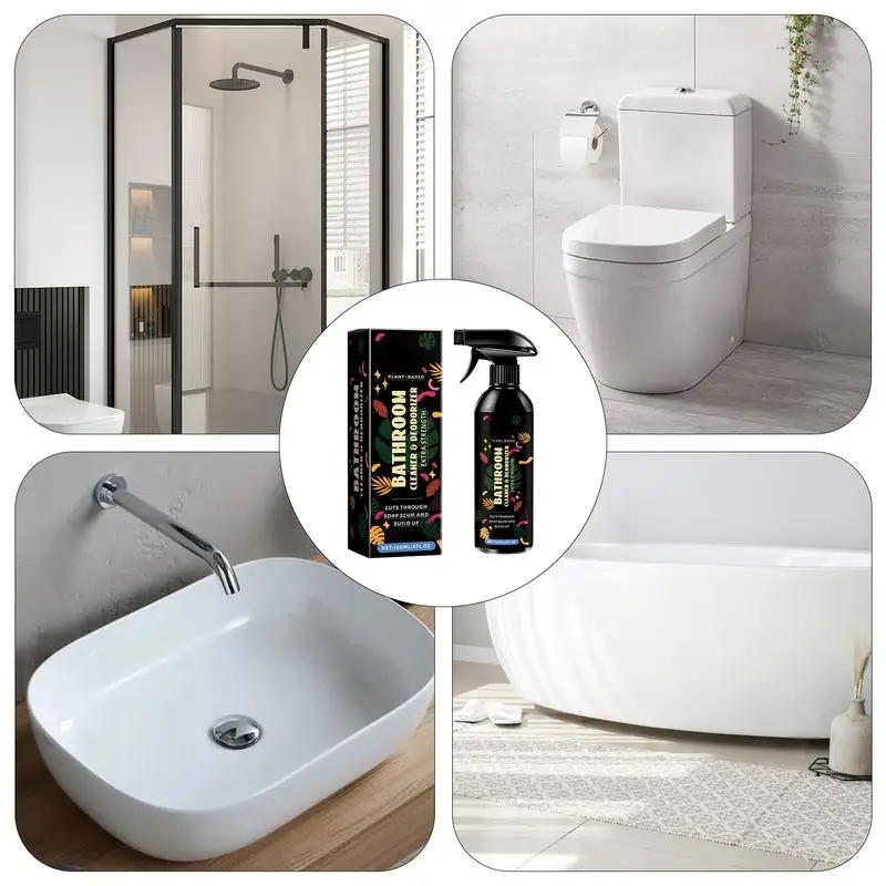 Water Stains Cleaner Bathroom Floor Scale Remover Natural Ingredients Multi-Effect Cleaner For Bathtubs Walls Sinks Shower Doors