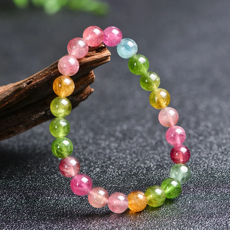 

Натуральный браслет из турмалина ярких цветов