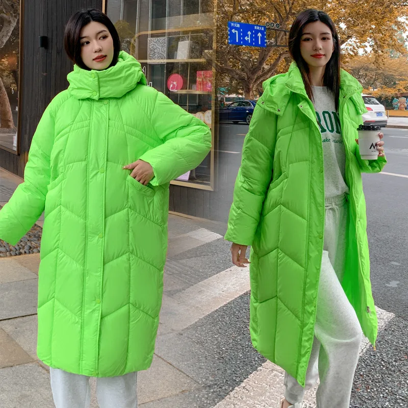 

Long Parkas for Women Autumn Winter 2023 New Korean Fashion Thicken Warm Jackets Ladies Casual Oversized Coats Female Outwear