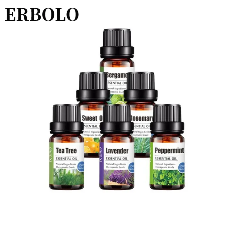 10ml Pure Plant Essential Oil Humidifier Diffusers Mint Lavender Tea Tree Vanilla Sandalwood Jasmine