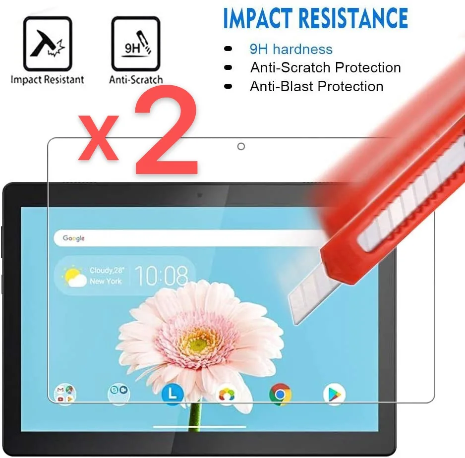 2-Pack Tempered Glass Screen Protector For Lenovo TAB M10 10.1 – TB-X605F / TB-X505 4 thumbnail image