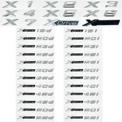Emblema de Guardabarros y Pegatina de Insignia de Coche - Estilo Deportivo y Elegante - XDrive 30d (Silver)