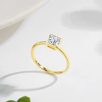 Princess Cut 1.0CT Moissanite Ring 14K Gold