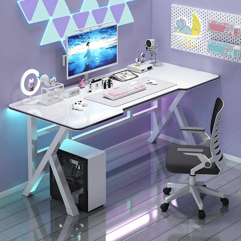 

Executive Long Computer Desks White Writing Luxury Setup Student Gaming Desk Salon Supplies Mesa De Escritorio Theater Furniture