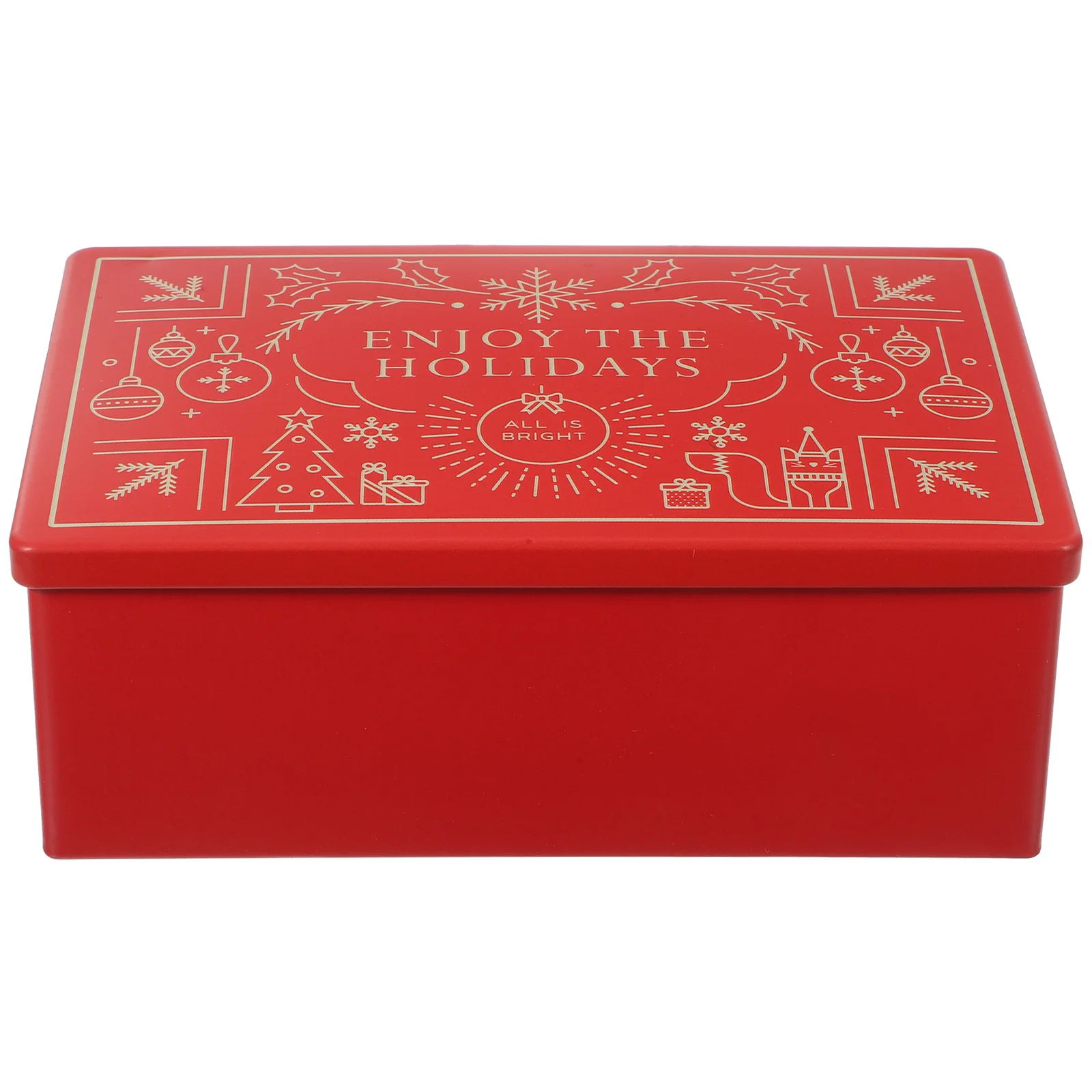 

Christmas Themed Gift Storage Case Empty Tinplate Box Holiday Chocolate Storage Box Cookie Tin Christmas Tinplate Box for Party