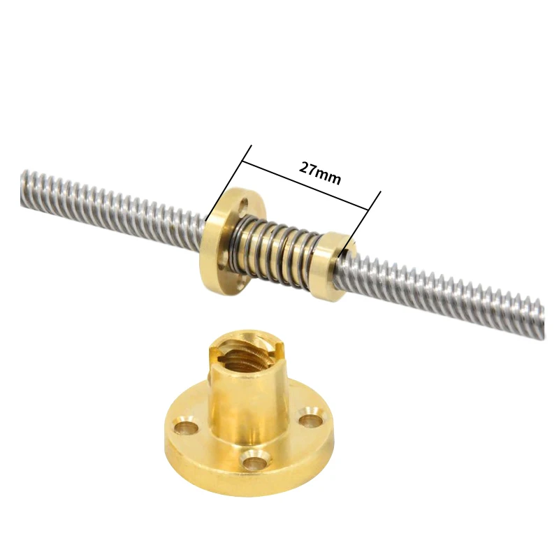 2 セット T8 アンチバックラッシュリードスクリューナット真鍮 POM