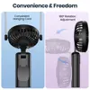 TOPK 5000mAh Mini Handheld Fan, USB Desk Fan, Personal Neck Fan Rechargeable Portable Fan Cooling Folding Electric Fan for Room 2