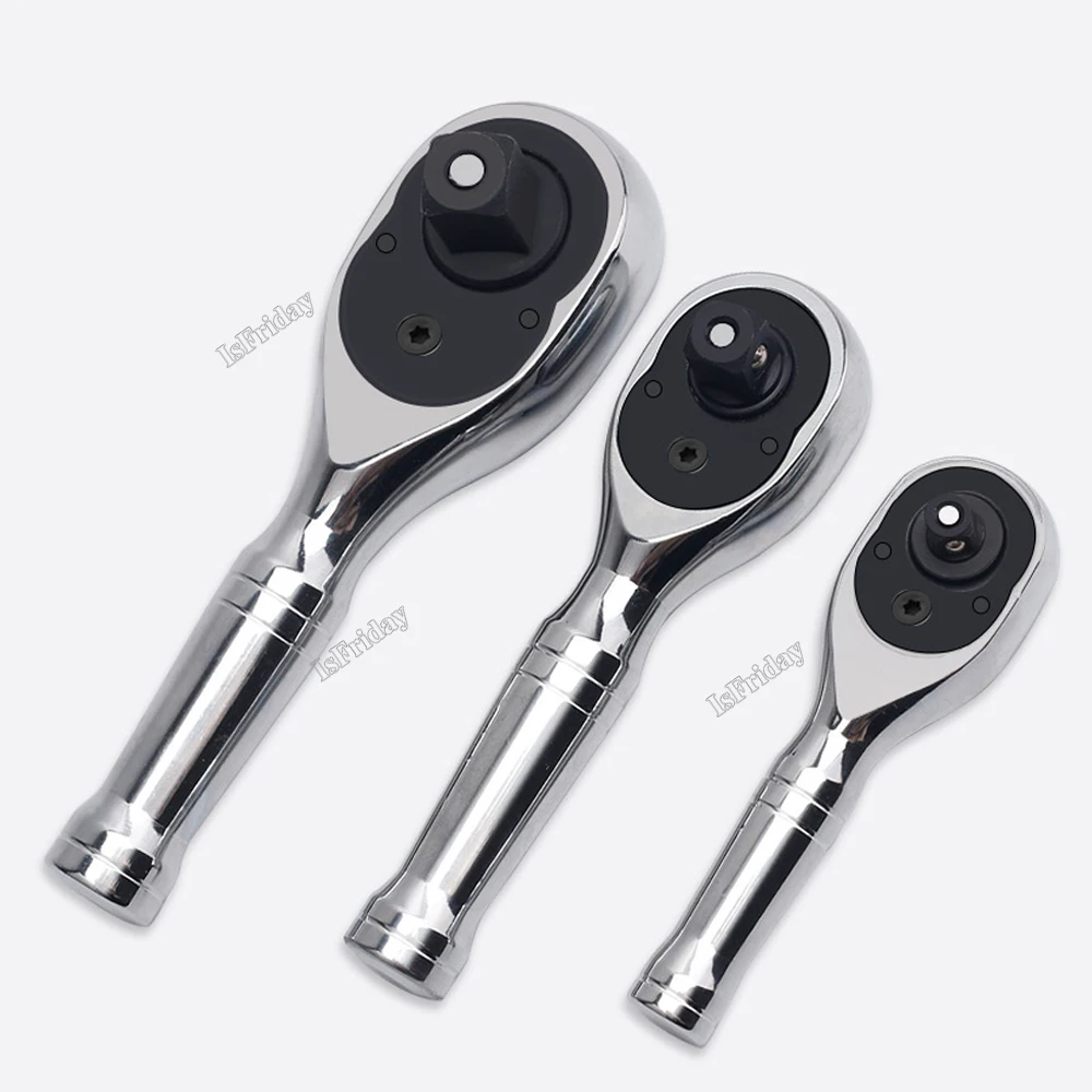Quick Socket Ratchet Wrench Two-Way Short Handle 72 Teeth Spanner Mini Automotive Hand Repair Tools