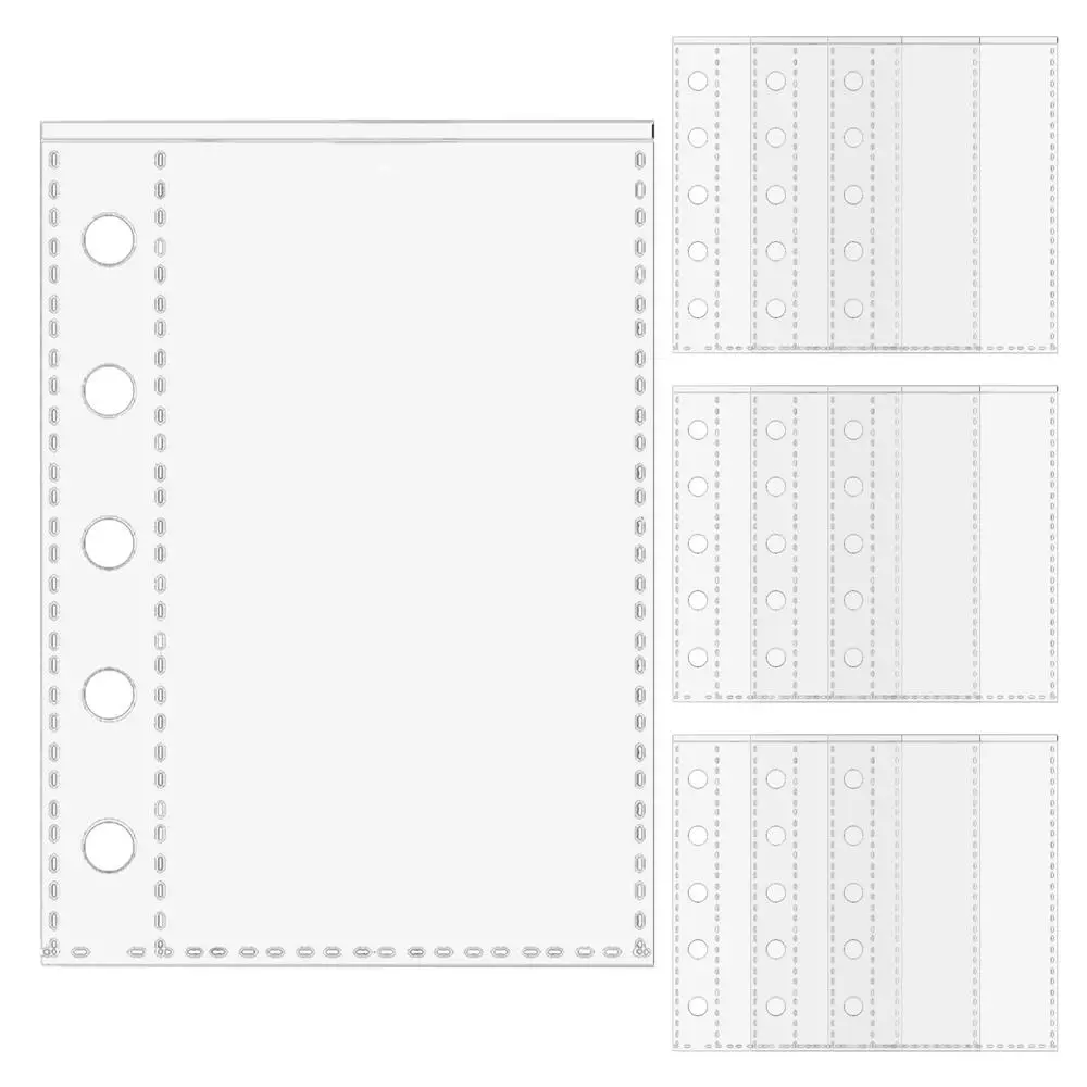 Прозорі протектори для швидкозшивачів, 10 шт. Вставки для швидкозшивачів M5, 5 кілець, прозорі чохли для документів для професіоналів, мандрівників, художників