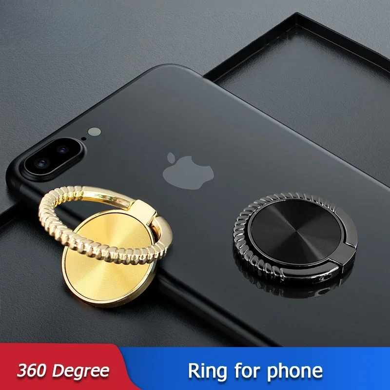 Rotating Adjustable Magnetic Car Phone Stand with Zinc Alloy Ring Holder