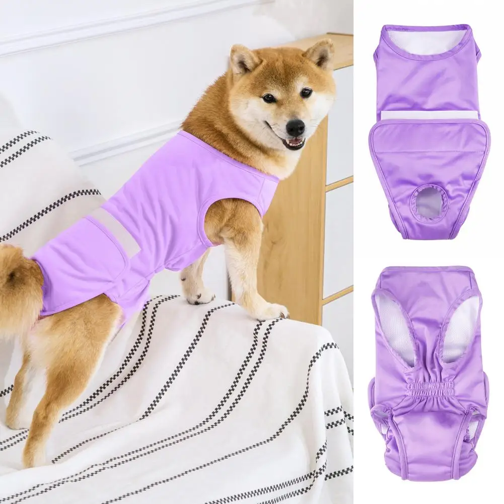 Dog Recovery Suit After Surgery - Alternative To Cone, Breathable Stretch Fabric, Velcro Closure, Size M