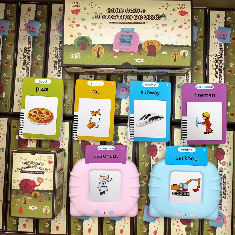 Early Montessori Educational Toys Talking Flash Cards Learning Talking Language English Electronic Audio Book Toy Children Gifts educational learning toy,alphabet educational toys